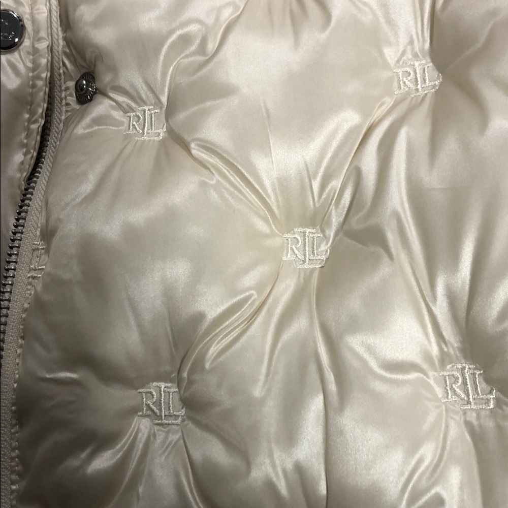 New Ralph Lauren Cream Puffer Jacket L - Picture 3 of 6